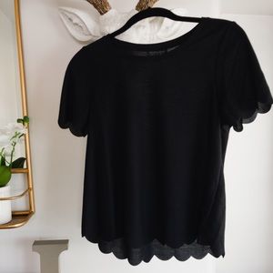 Topshop scalloped tee